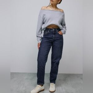 Ardene Mid Rise Mom Jean Straight Leg, size 1